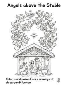 Angels above the Stable