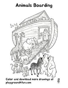 Coloring pages: Animals Boarding pdf