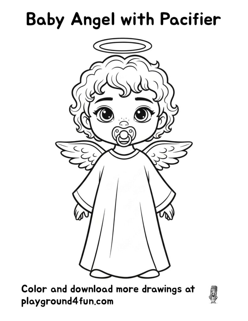 Baby Angel with Pacifier