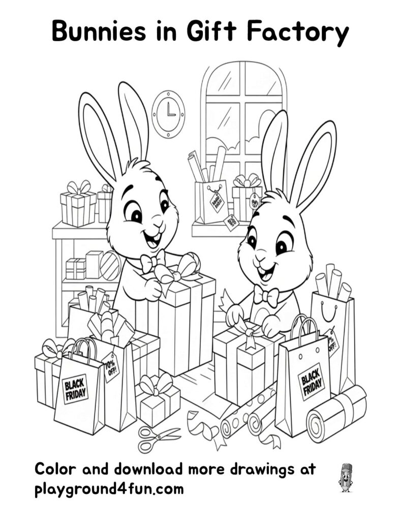 Bunnies in Gift Factory