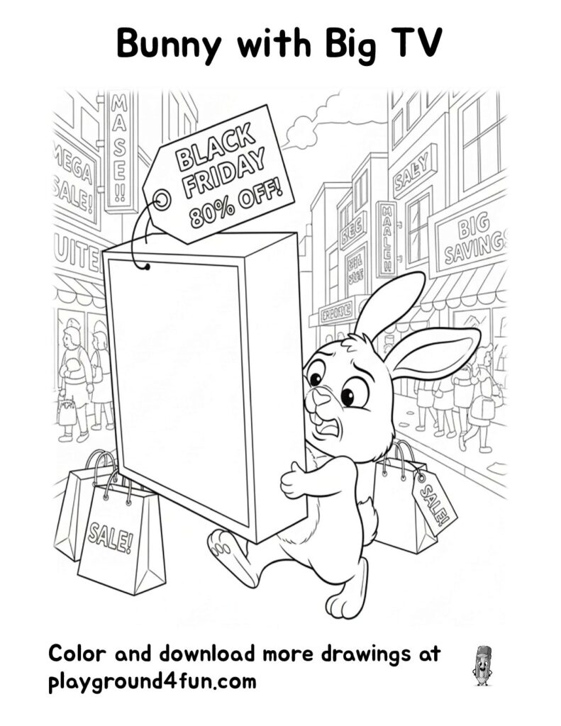 Bunny with Big TV
