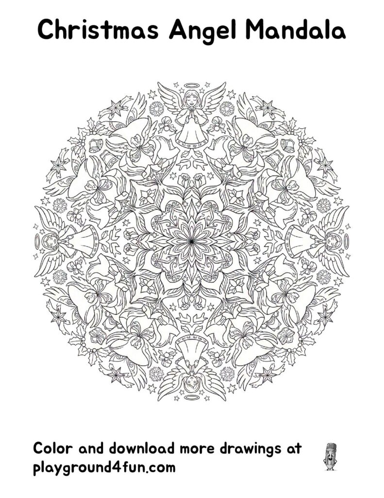 Christmas Angel Mandala