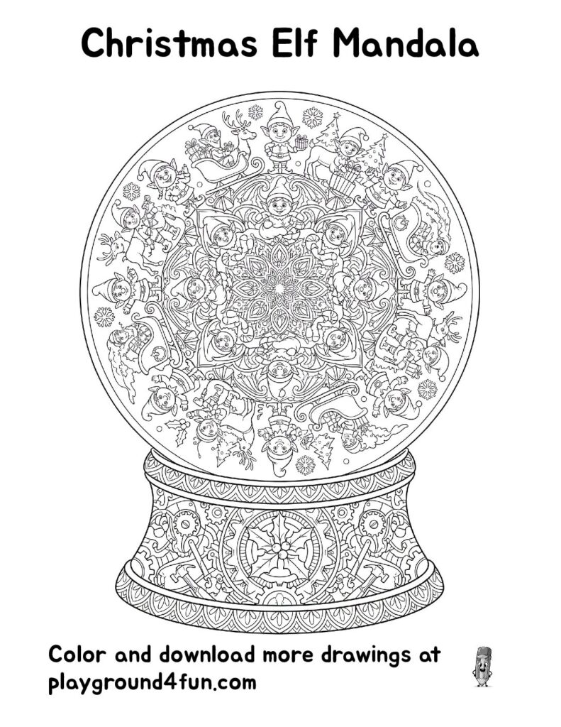 Christmas Elf Mandala