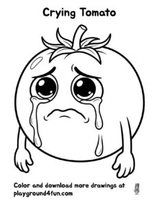 Coloring pages: Crying Tomato preview