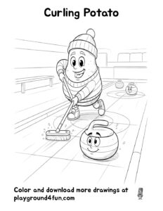 Coloring pages: Curling Potato pdf