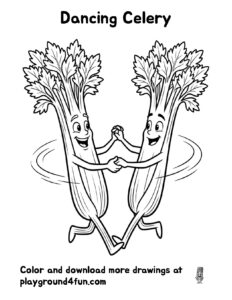 Coloring pages: Dancing Celery preview