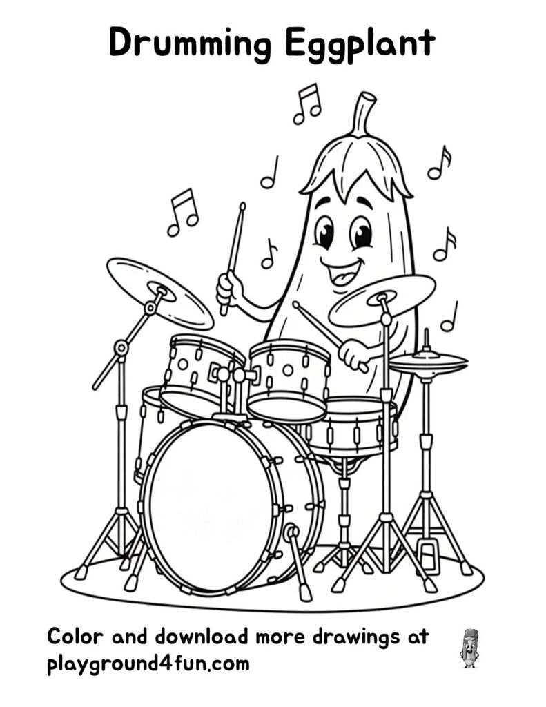 Drumming Eggplant