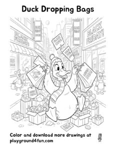 Coloring pages: Duck Dropping Bags pdf