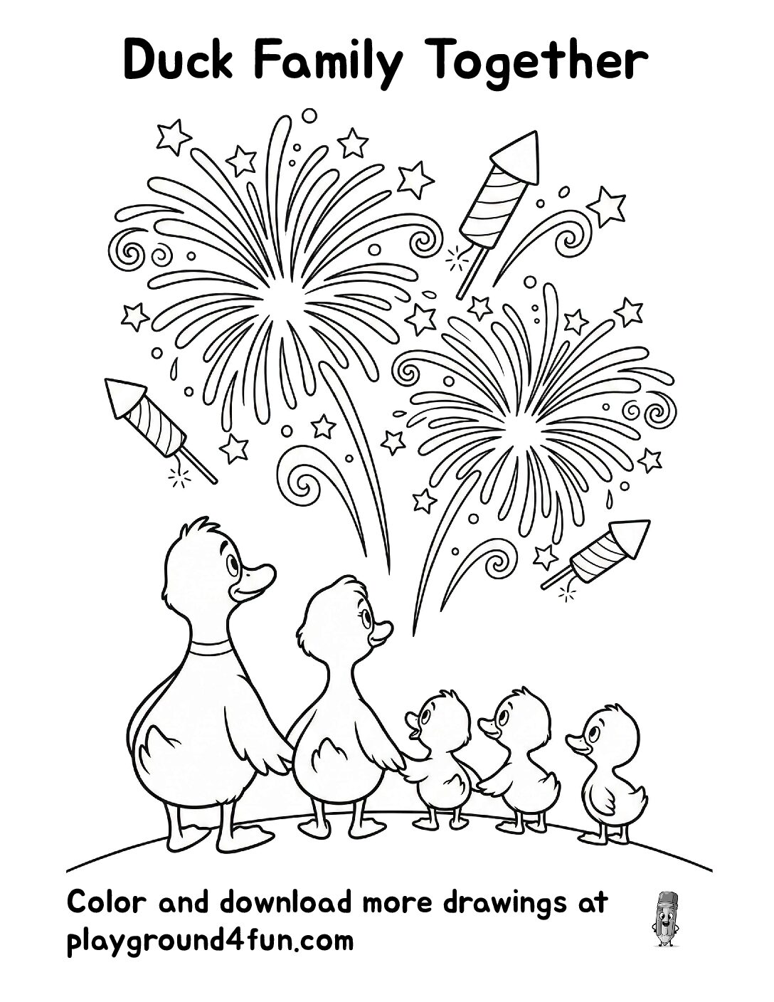 Duck Family Together