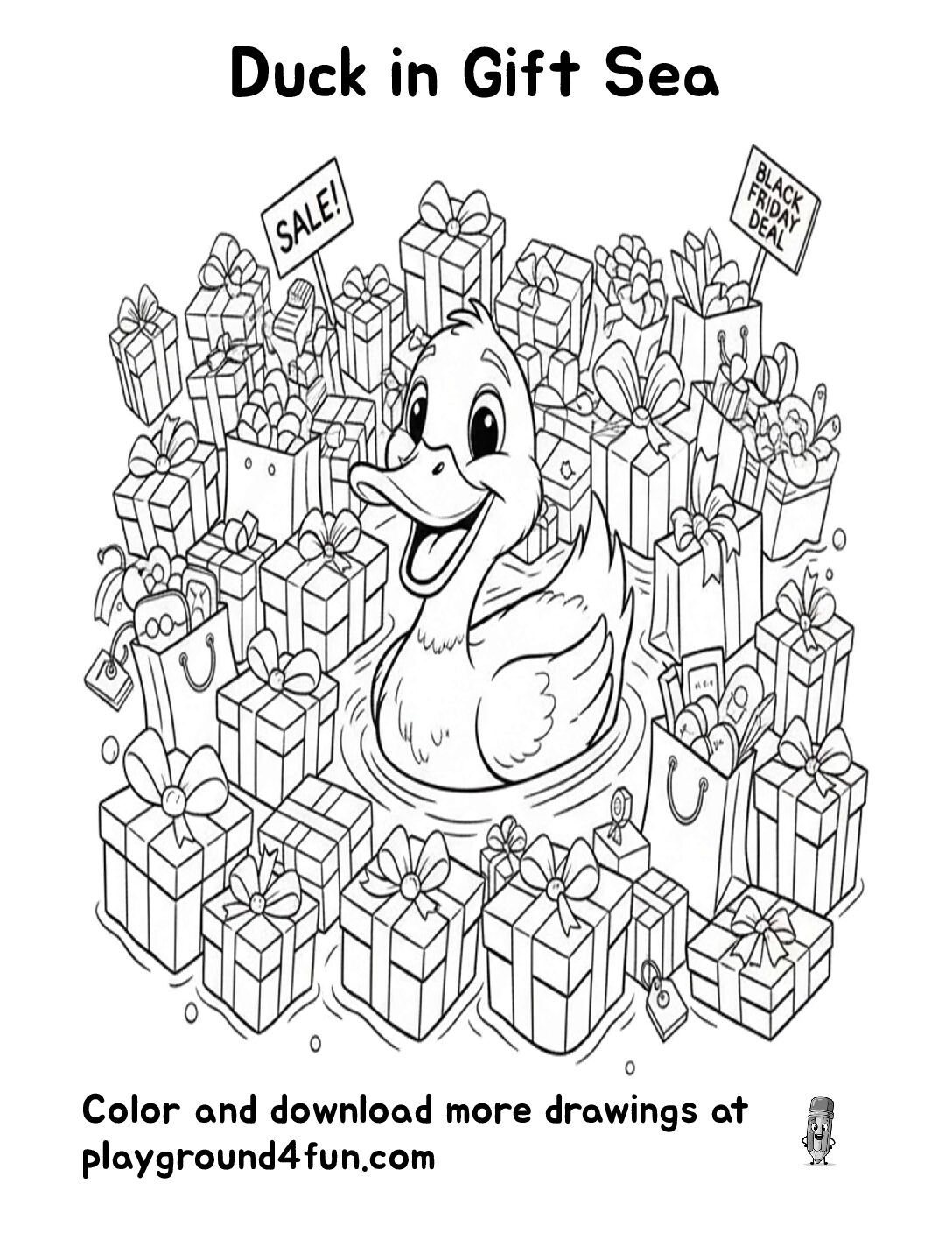 Duck in Gift Sea