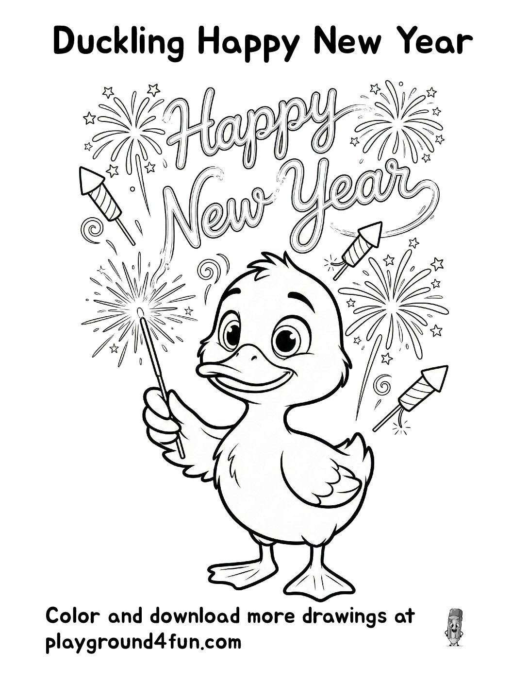 Duckling Happy New Year