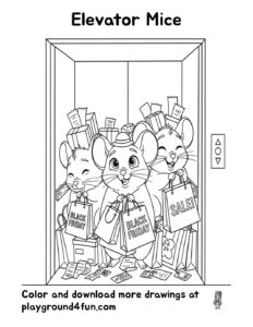 Coloring pages: Elevator Mice pdf