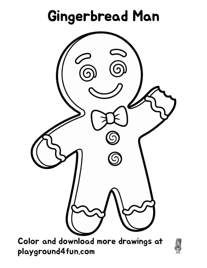 Gingerbread Man Coloring Pages