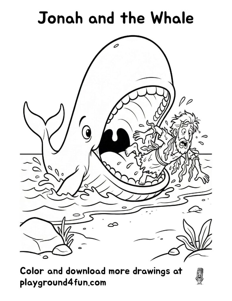 Jonah and the Whale Coloring Pages