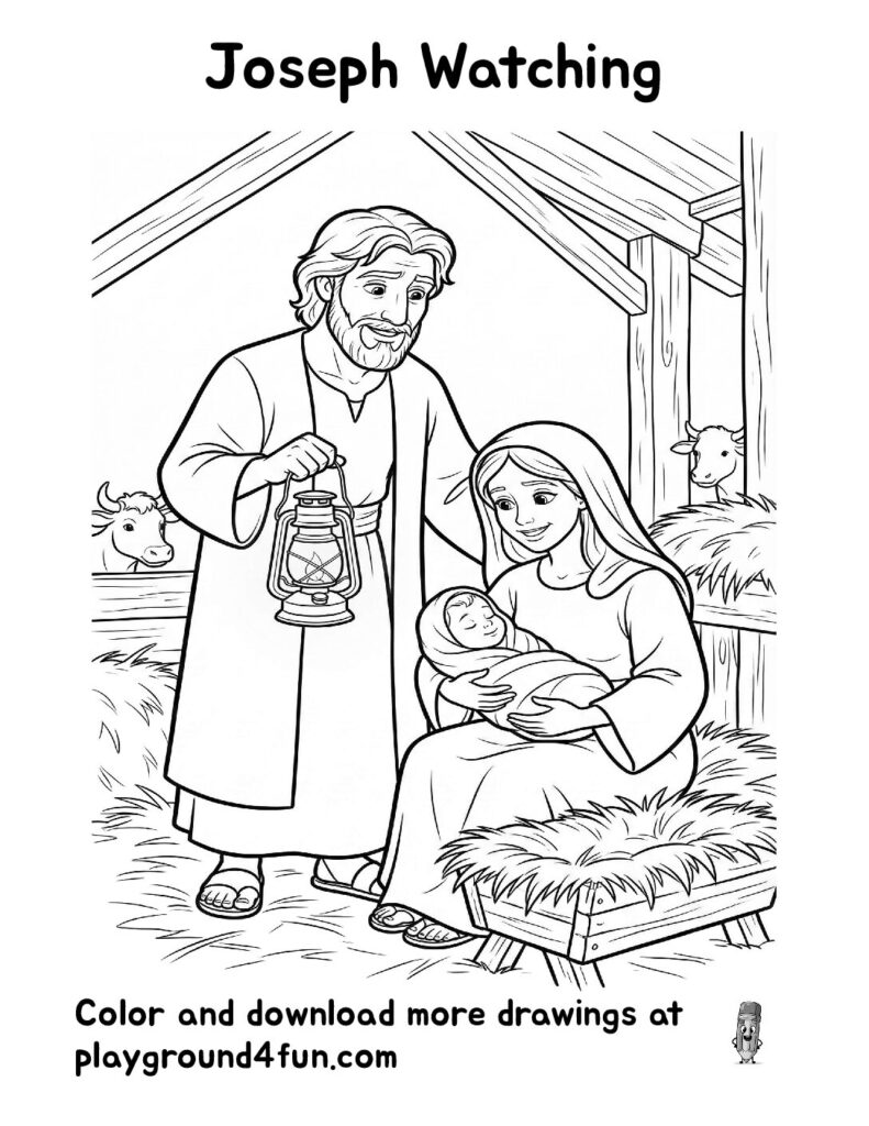 Joseph Watching Coloring Pages