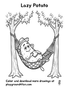Coloring pages: Lazy Potato pdf