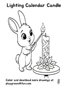 Coloring pages: Lighting Calendar Candle pdf