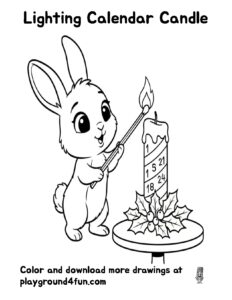 Coloring pages: Lighting Calendar Candle preview