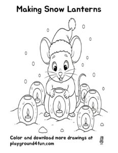 Coloring pages: Making Snow Lanterns pdf