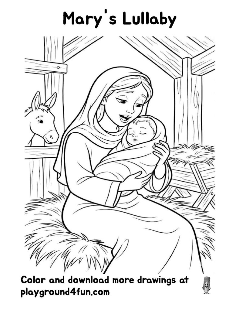 Coloring pages: Marys Lullaby preview