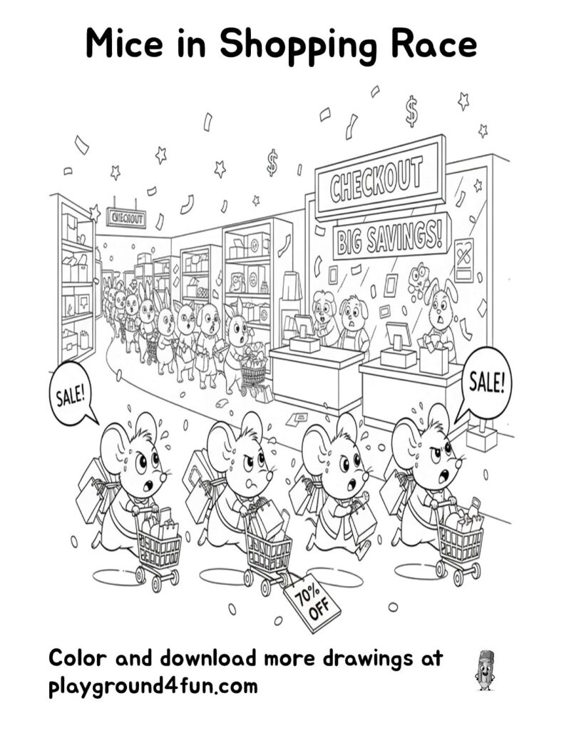 Mice in Shopping Race