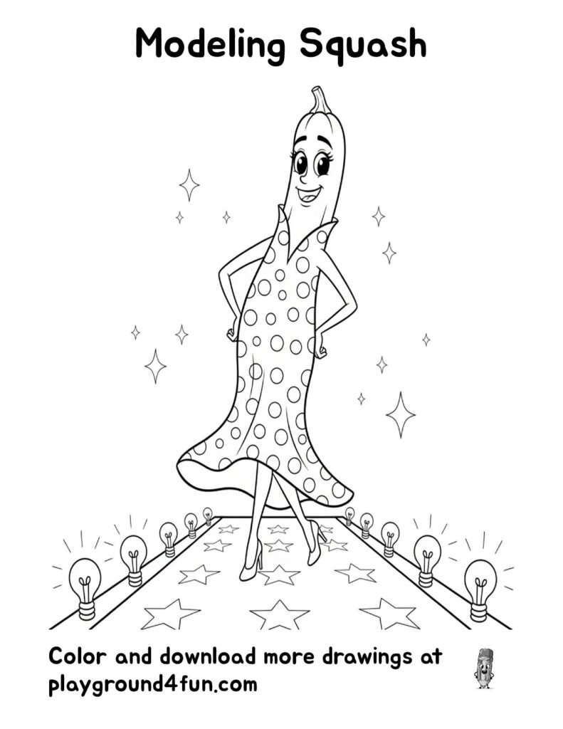 Modeling Squash Coloring Pages