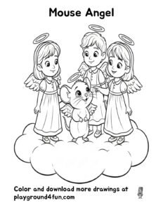 Coloring pages: Mouse Angel pdf
