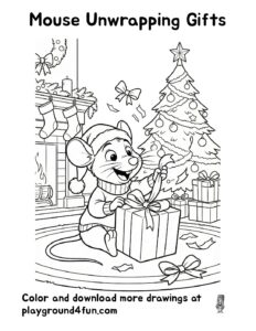 Mouse Unwrapping Gifts