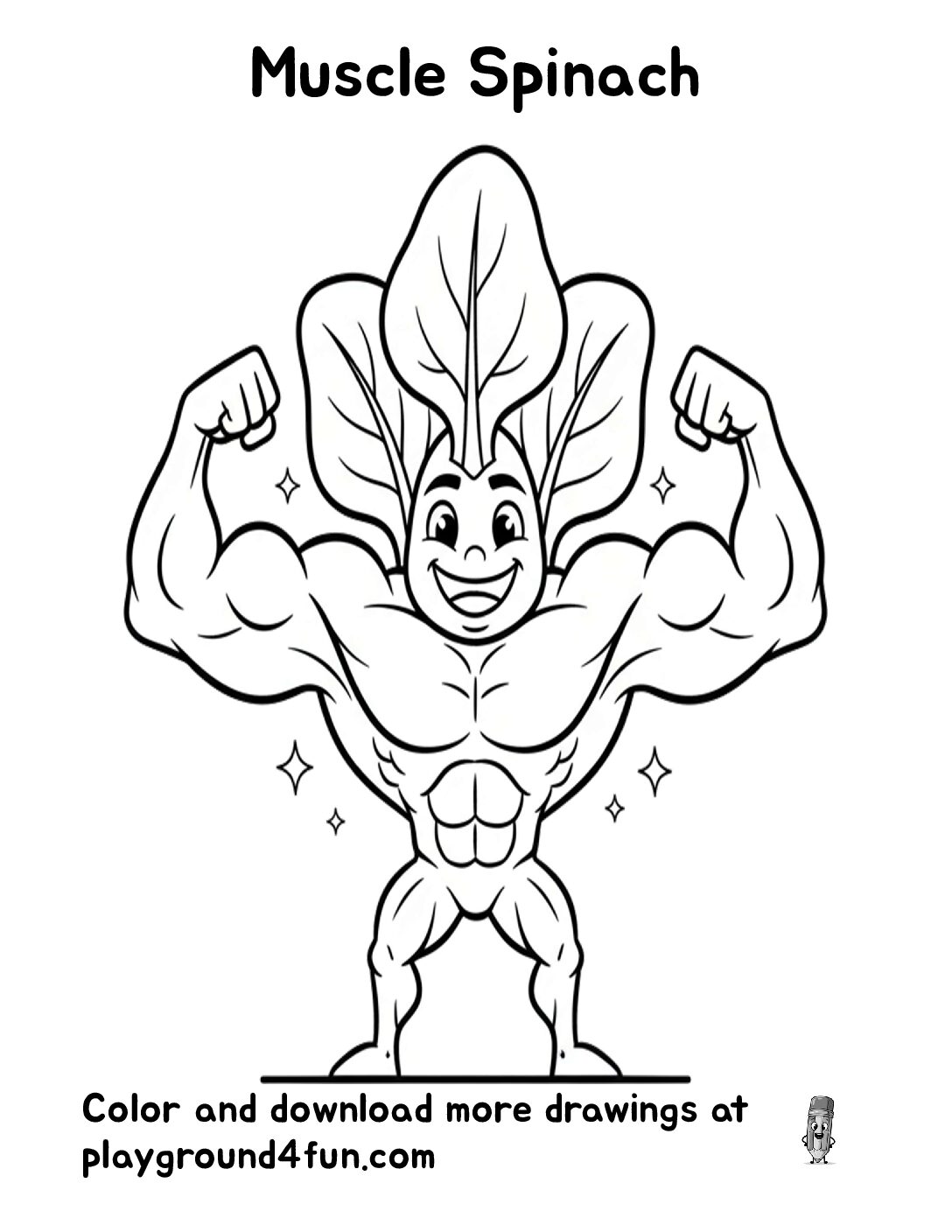 Coloring pages: Muscle Spinach pdf