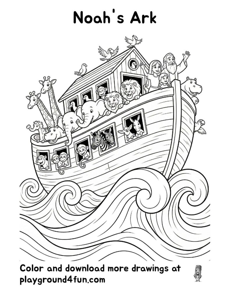 Noah’s Ark Coloring Pages