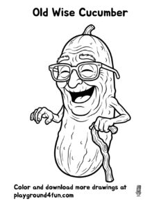 Coloring pages: Old Wise Cucumber preview