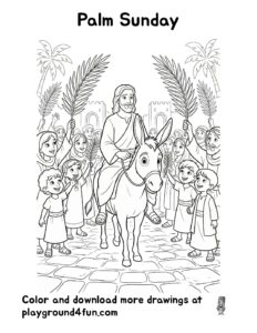Coloring pages: Palm Sunday pdf