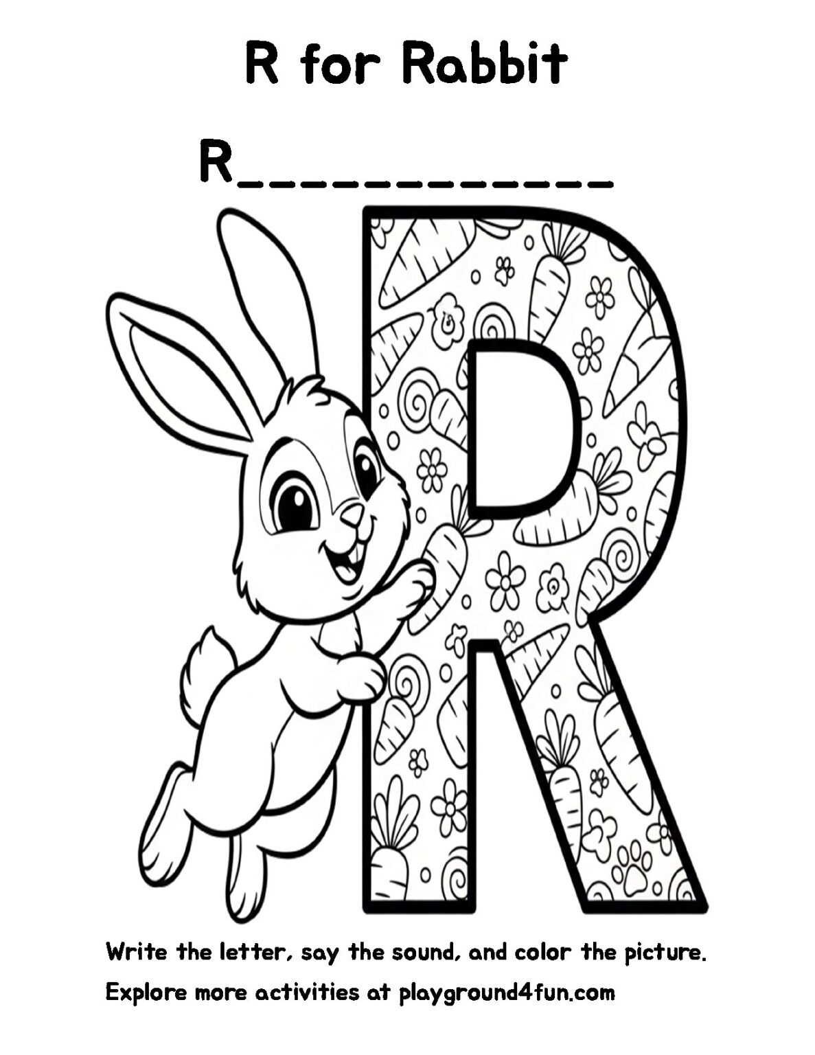 80+ Free Printable Rabbit Coloring Pages for kids and adults