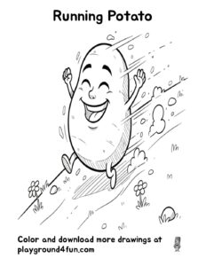 Coloring pages: Running Potato pdf