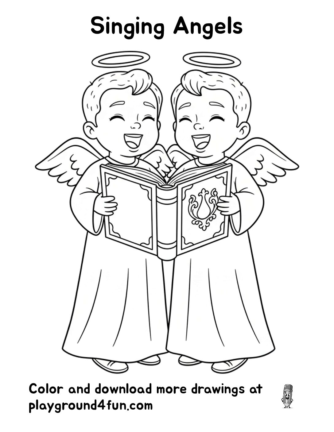 Coloring pages: Singing Angels pdf