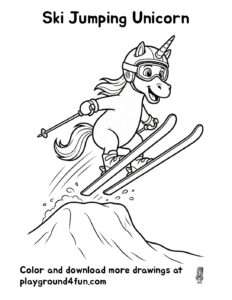 Ski Jumping Unicorn