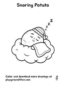Coloring pages: Snoring Potato pdf