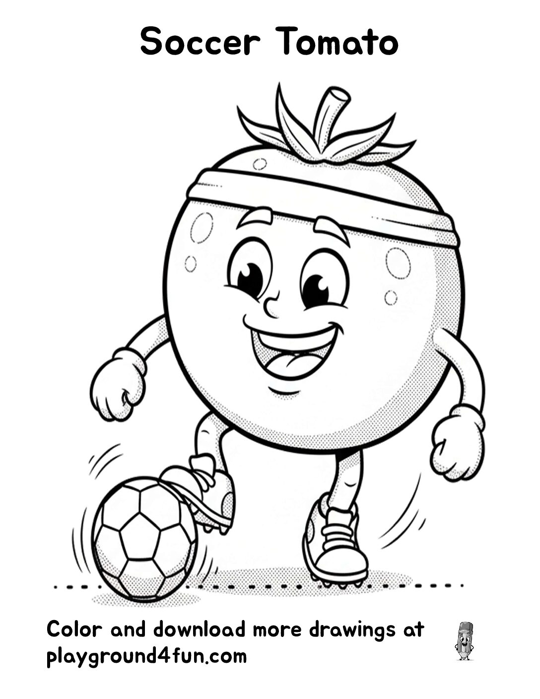 Coloring pages: Soccer Tomato pdf