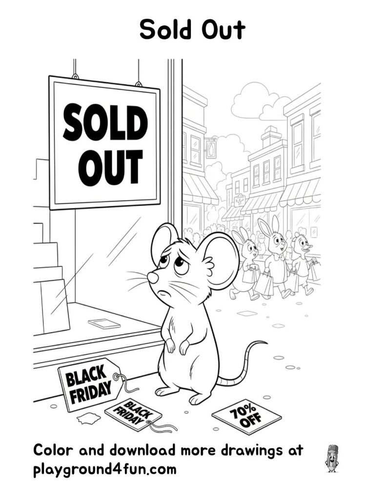Sold Out Coloring Pages