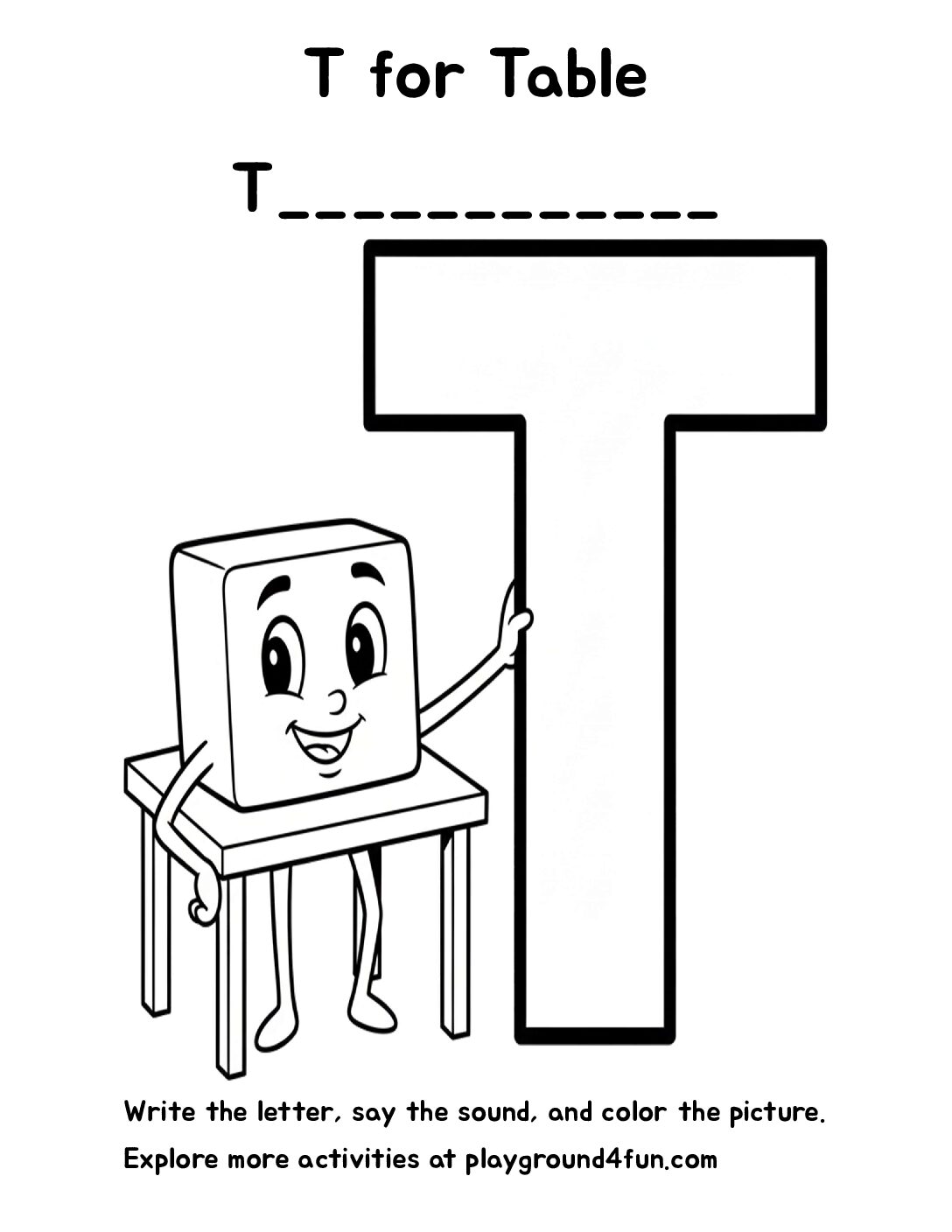 T for Table