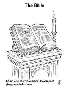 Coloring pages: The Bible pdf
