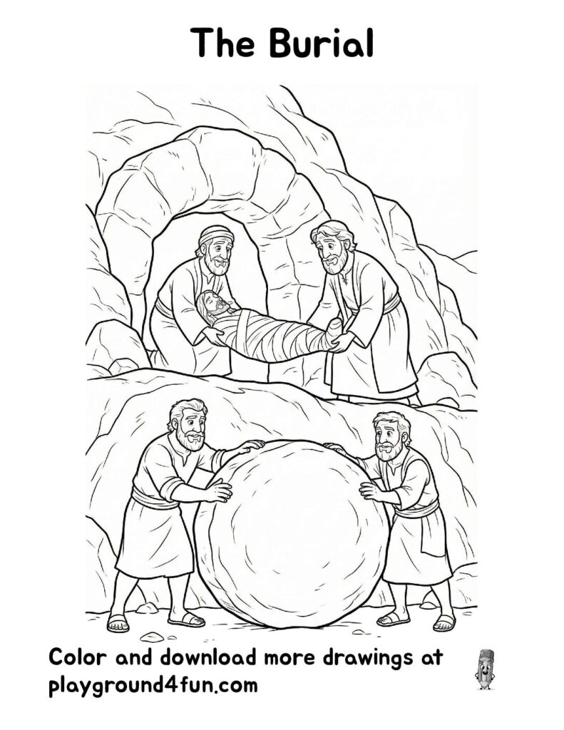 The Burial Coloring Pages