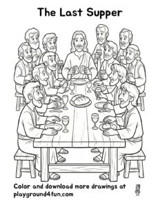Coloring pages: The Last Supper pdf