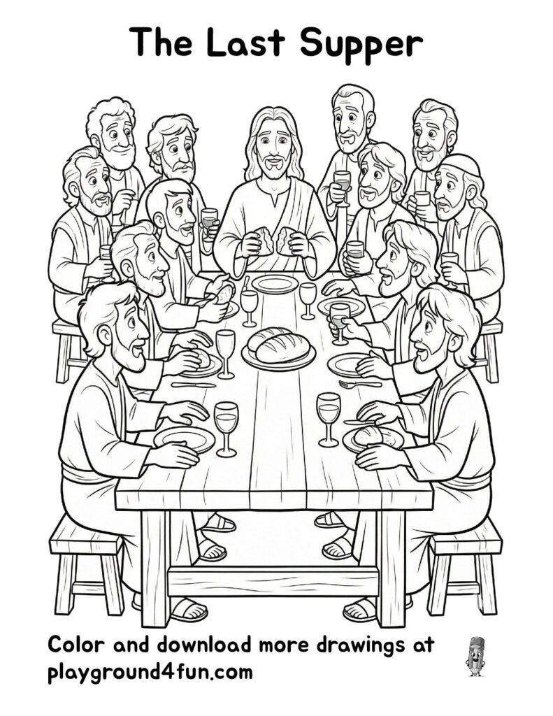 The Last Supper Coloring Pages