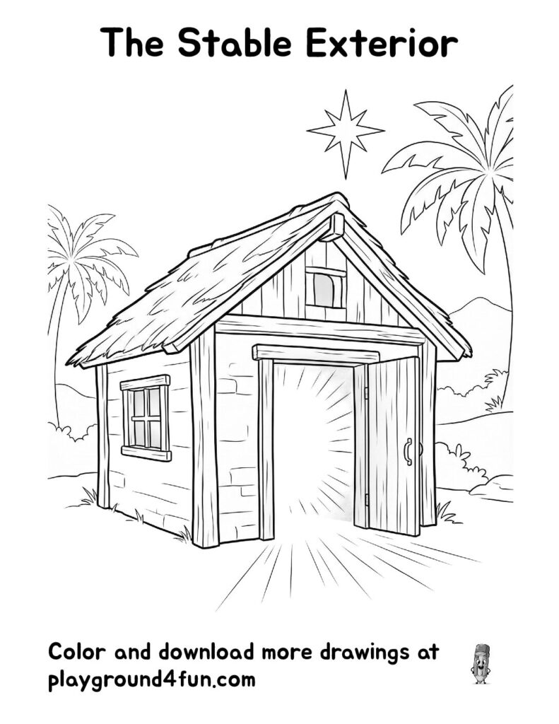 The Stable Exterior Coloring Pages