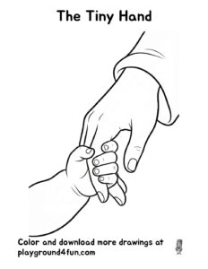 Coloring pages: The Tiny Hand pdf