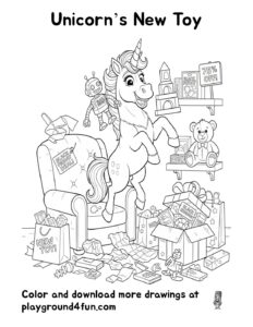 Coloring pages: Unicorns New Toy pdf