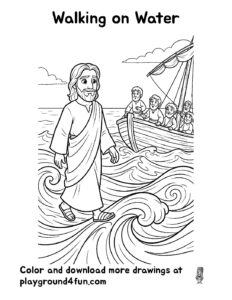 Coloring pages: Walking on Water pdf