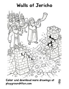 Coloring pages: Walls of Jericho pdf