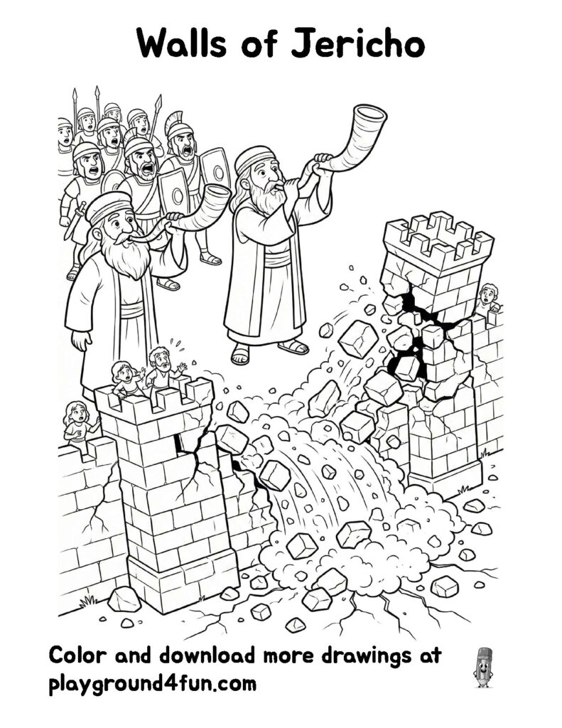 Coloring pages: Walls of Jericho preview